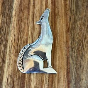 925 Silver Coyote Pin